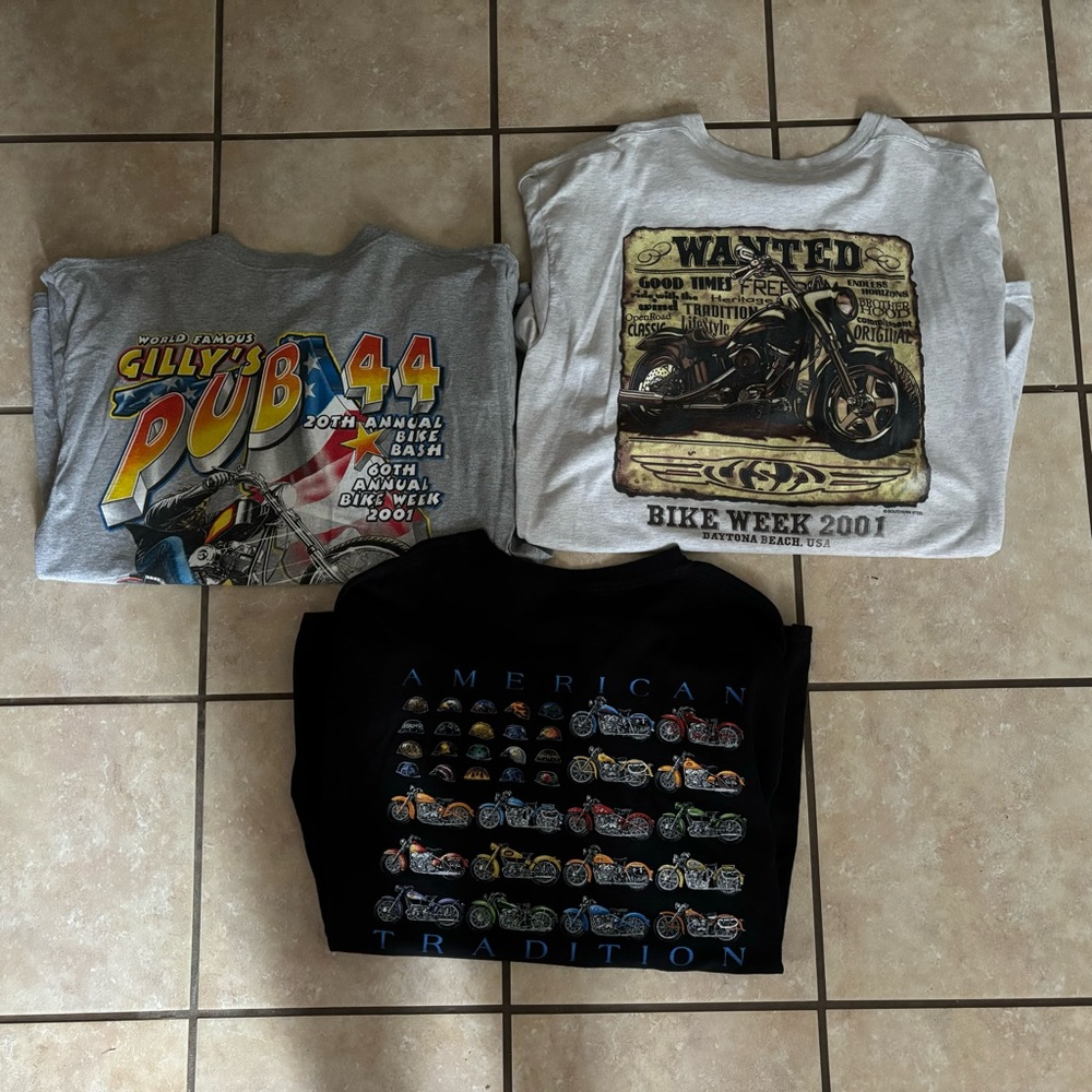 Lot of men’s graphic motorcycle tees L-XXL